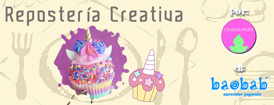 Curso Repostería Creativa: Cupcakes Rainbown Unicorn ...ver más